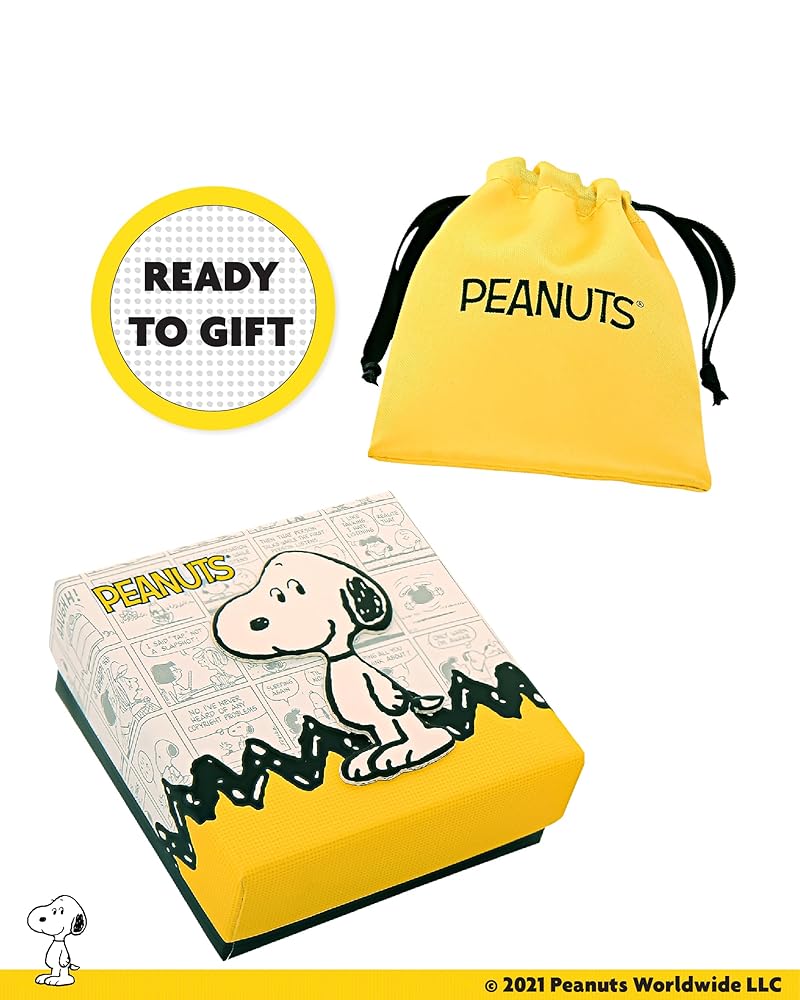 Amazon.com: PEANUTS Womens Snoopy Moon Cubic Zirconia